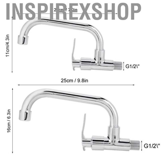 Inspirexshop Nước nước lạnh G1/2 Gắn tường cho bồn rửa tay với thiết kế màu bạc bền bỉ