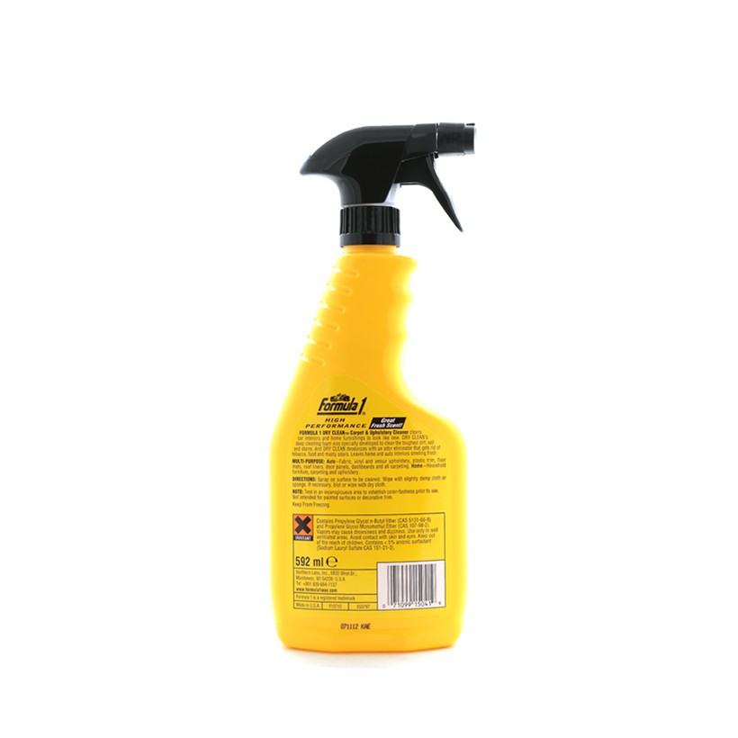 Vệ Sinh Nệm Và Vải Nỉ Khử Mùi Dạng Xịt FORMULA 1 615150 592ml Phù Hợp Cho Nhiều Dòng Xe Ô Tô Xe Hơi Xe Tải