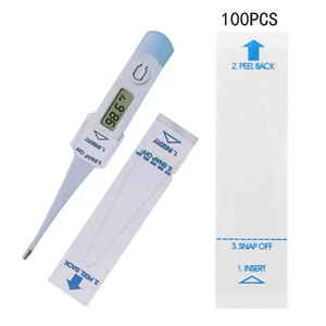 ✿ 100 Vỏ Bọc Đầu Dò Nhiệt Kế Kỹ Thuật Số Dùng Một Lần Bảo Vệ Trung Tâm