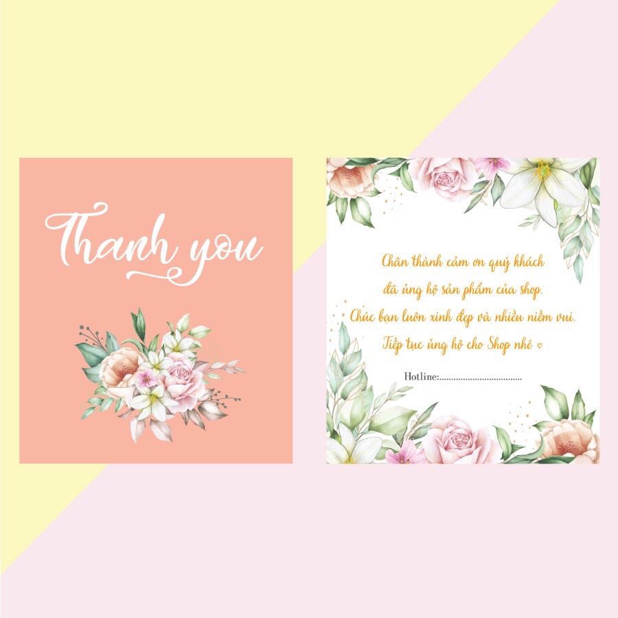 <GIÁ SIÊU RẺ>Thiệp cảm ơn - thẻ cảm ơn 100 cái dành tặng khách yêu