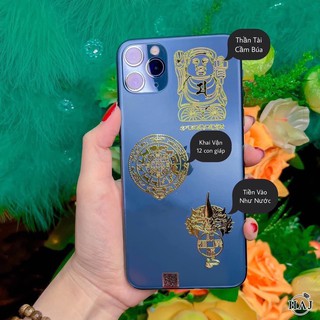 Miếng dán điện thoại siêu rẻ- Linh phù đổi vận , may mắn ,sức khoẻ , cầu thần tài-Bạc LOPA