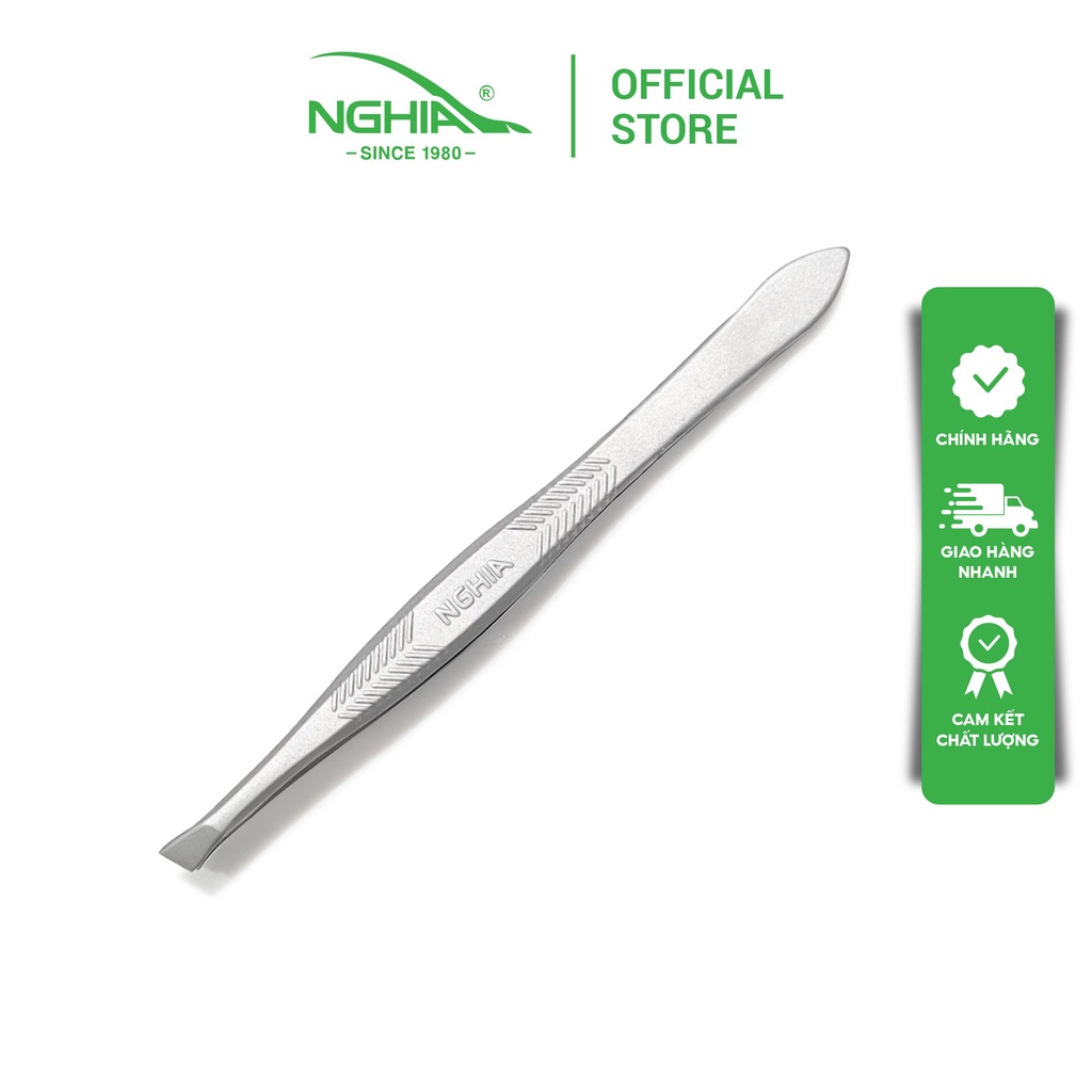 Ảnh Nhíp Nhổ Lông Mày, Lông Mũi, Lông Nách, Tóc Bạc Inox Kềm Nghĩa N.402 - Đầu Xéo 2