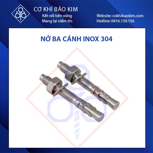 NỞ BA CÁNH INOX 304,NỞ BÊ TÔNG INOX 304,NỞ CÁNH INOX 304,NỞ 304 ...