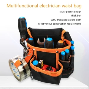 EDB * Túi thắt lưng nhiều túi cho thợ điện 600D Oxford Hardware Tool Belt Bag