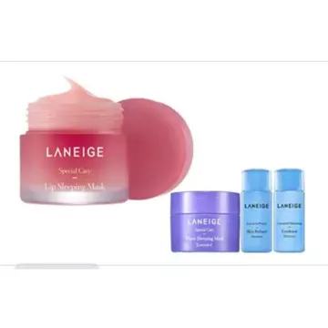 COMBO MẶT NẠ NGỦ MÔI LANEIGE LIP SLEEPING MASK+MẶT NẠ NGỦ-BỘ ĐÔI DƯỠNG ẨM MINISIZE