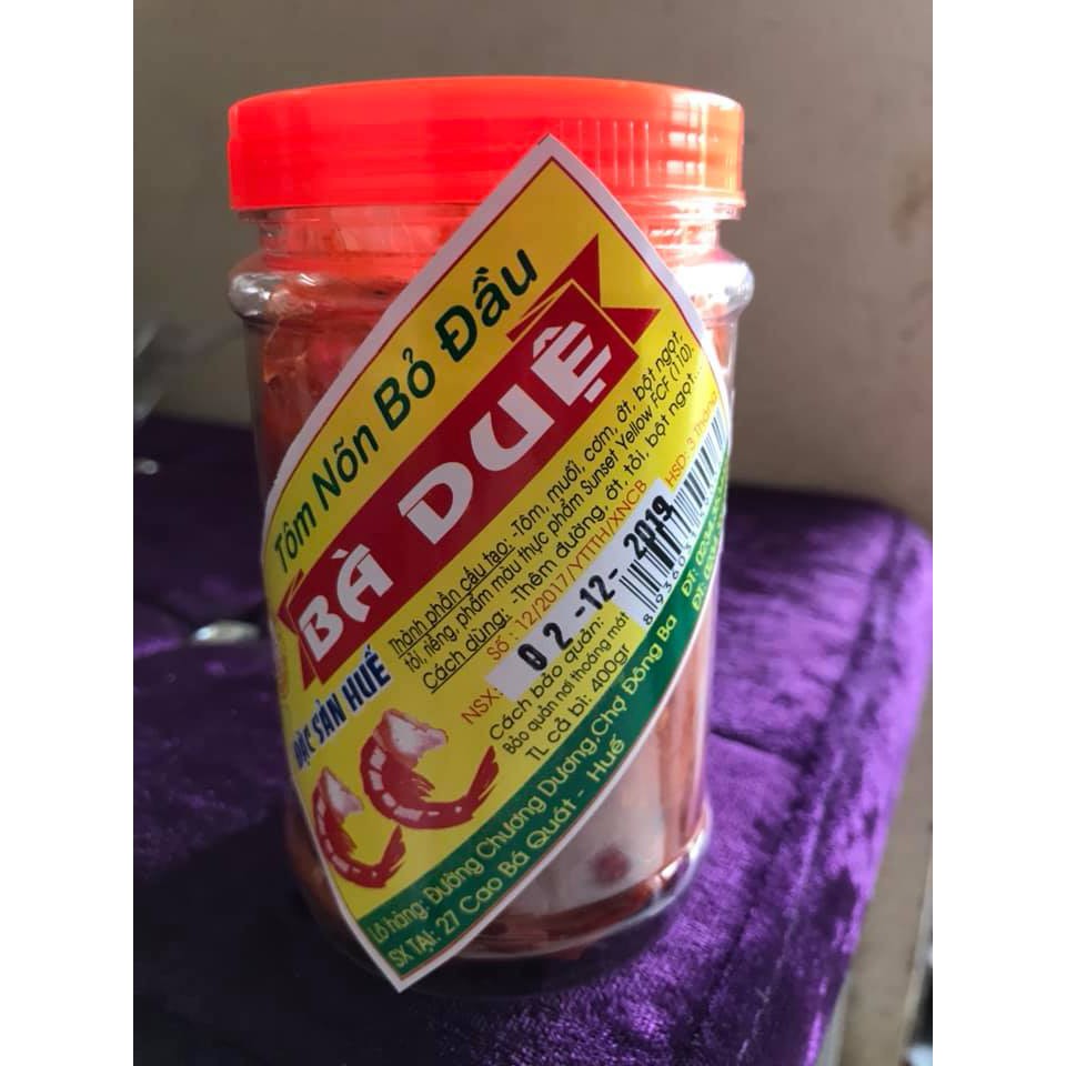 Combo 2 hủ 400GR (hủ 400g) Tôm chua Bà Duệ tôm nõn bỏ đầu - Đặc sản Huế