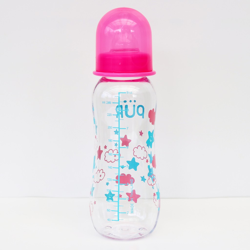 Ảnh Bình sữa cổ thường thân thon có eo Pur 240ml - màu hồng 2