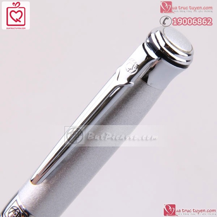 Bút ký dạ bi cao cấp Picasso 903RS màu bạc Mặt Nạ Châu Phi tặng 20/11 sếp,  doanh nhân, thầy cô