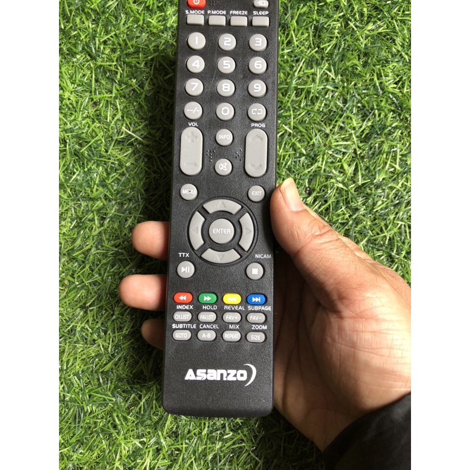 Điều khiển tivi Asanzo có nút INCAM ở mé bên tay phải dùng cho tivi LCD loại zin hãng