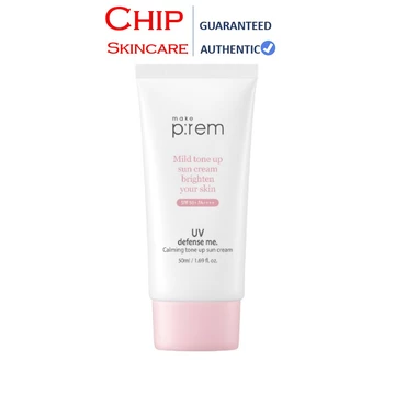 Kem Chống Nắng Vật Lý Nâng Tone Make P:rem UV defense me. Calming tone up sun cream [ Kem Chống Nắng Make Prem ] 70ml