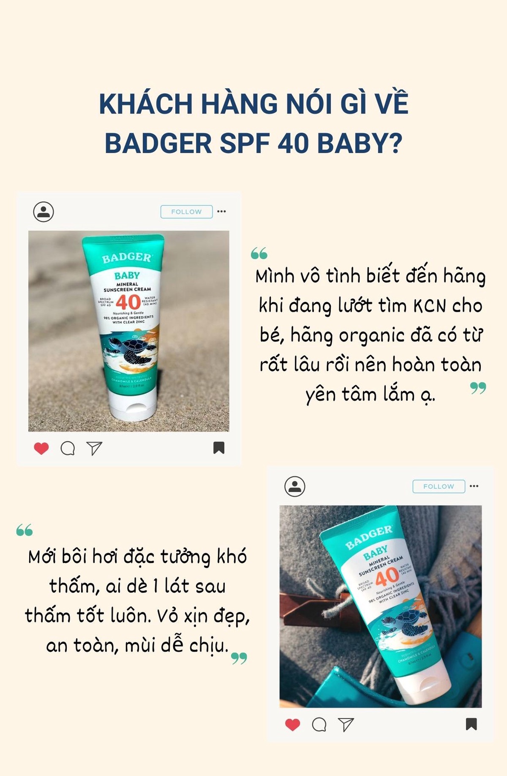 Mô tả Kem chống nắng vật lý cho em bé BADGER SPF 40 Baby sunscreen cho trẻ sơ sinh từ 6 tháng - 87mL - 10