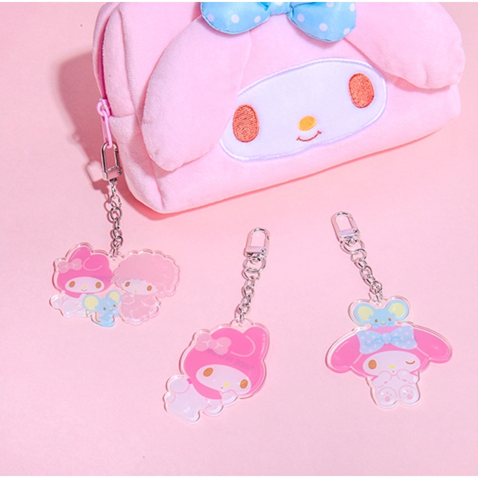 [Sanrio] Túi Acrylic MyMelody Charm 3 Loại Cho Tai Nghe / Túi / Túi, v.v. Koreadaiso