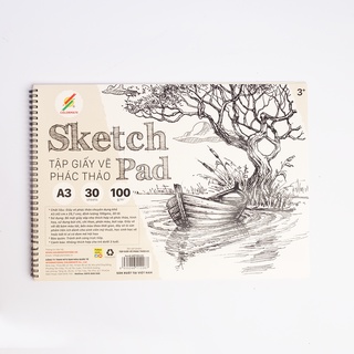 Tập Giấy Vẽ Phác Thảo Sketch Pad Colormate 100/150gsm 30 Tờ - Colormate