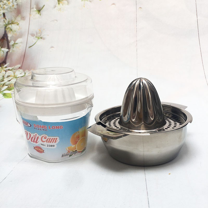 Vắt cam bằng tay có lưới lọc tiện dụng chất liệu inox 304 và nhựa Song Long bền an toàn