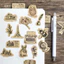 Enwei Set 46 Miếng Dán Trang Trí Sổ Tay Hình Chữ Everything Series Kiểu Retro Sáng Tạo