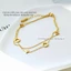 Lắc chân nữ bằng titan không gỉ thiết kế 2 tầng hình cỏ 4 lá may mắn thời trang thanh lịch