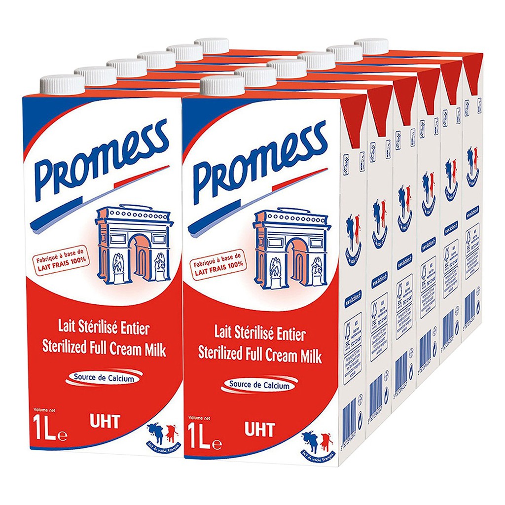 SỮA TƯƠI PROMESS THÙNG 12 HỘP X 1L | Shopee Việt Nam