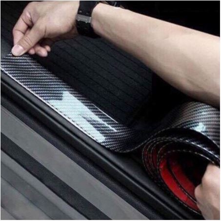 Nẹp carbon Chống Xước Bước Chân Cửa Xe Ô Tô, Xe hơi, nẹp cánh cửa vân Cacbon Cao Cấp (Gia 1met)