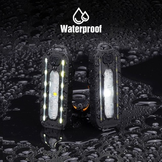 Đèn móc khóa mini siêu sáng, pin LED, dùng cho xe đạp, cảnh báo đỏ/xanh dương