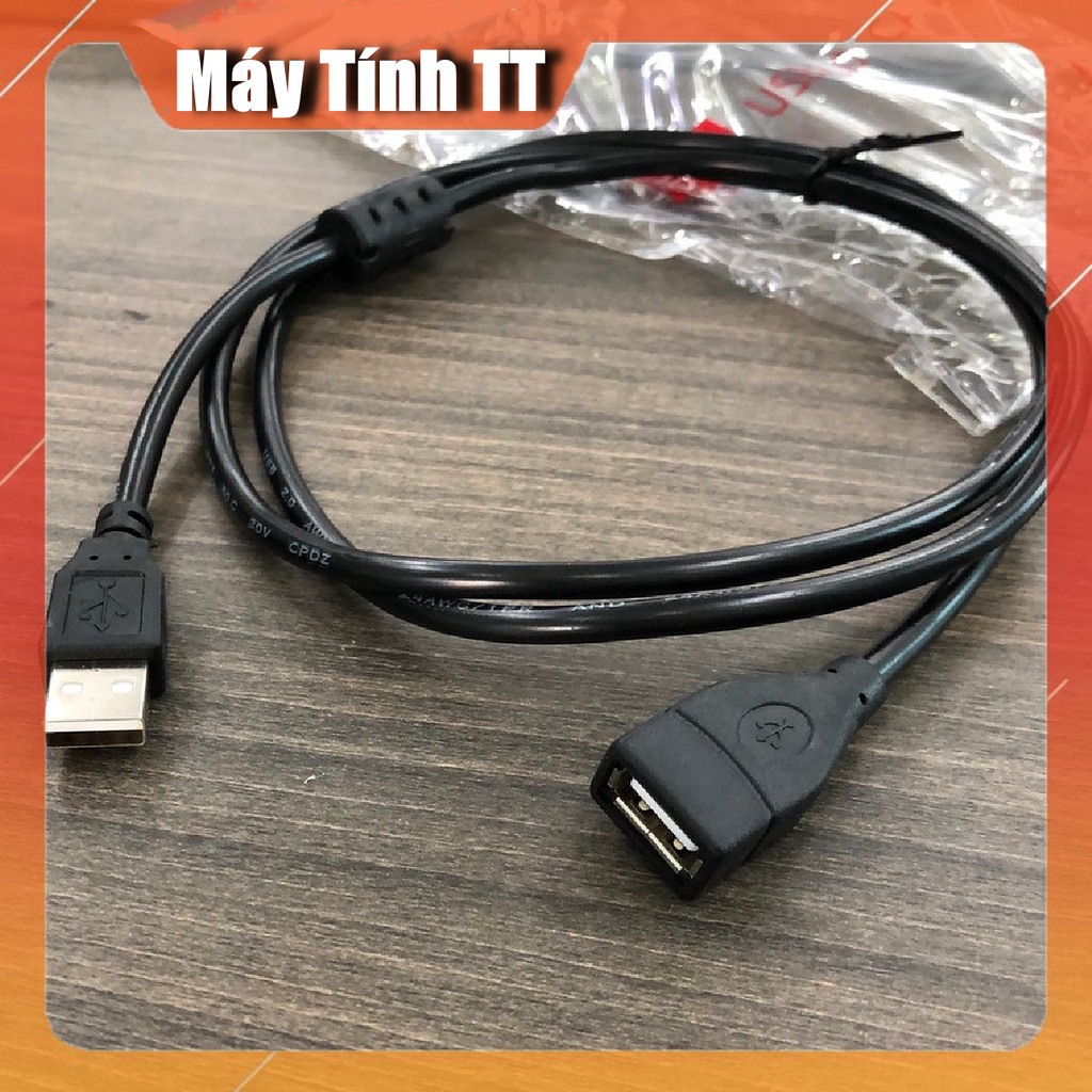 Dây cáp nối dài USB 1.5M Đen dùng để nối dài USB 1 đầu đực 1 đầu cái ...