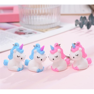 3 Móc Khóa Ngựa 1 Sừng Xanh Hồng - Thỏ Hồng VPP