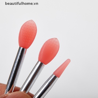 Bộ 3 Cọ Silicone Đắp Mặt Nạ Môi Kèm Vỏ Hút Chống Bụi