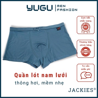 Quần sịp đùi nam JACKIES LH06 -YUGU- Quần lót nam boxer lưới cotton cao cấp Việt Nam mát lạnh 40kg-90kg,1 chiếc, che tên