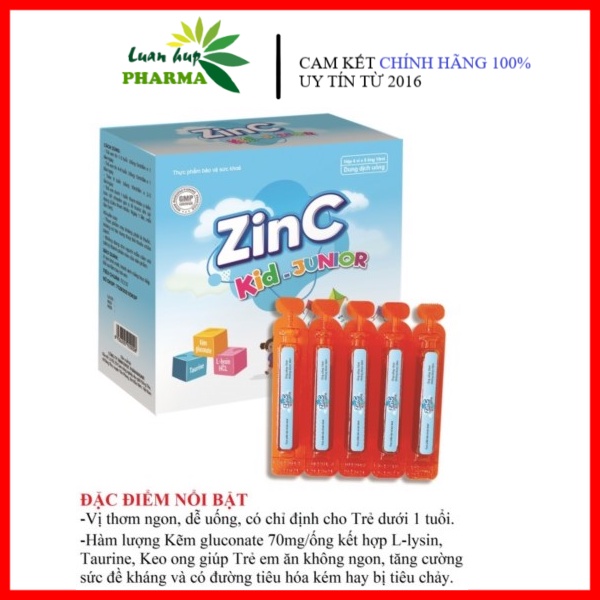 Zinc Kid Junior Giúp bổ sung Llysin và kẽm, hỗ trợ nâng cao sức đề