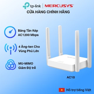 Tốc Độ 1200Mbps – Bộ Phát Wifi Mercusys AC10 / MR30G Băng Tần Kép | Tốc Độ Cao | 4 Ăng Ten