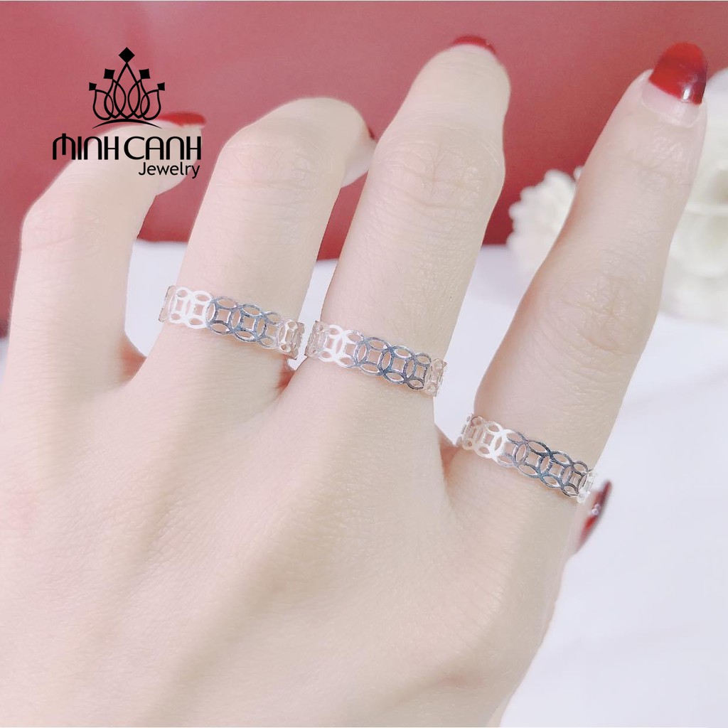 Ảnh Nhẫn Kim Tiền Bạc Loại Trơn May Mắn Tài Lộc - Minh Canh Jewelry 2