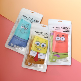 Irving 5 SpongeBob SquarePants Bạch Tuộc Anh Trai Pie Daxing Năm Phối Màu Phù Hợp Với Tất Bóng Rổ Nam Nữ Giữa Cắt Hợp Thời Trang Tất Sinh Viên Hoạt Hình