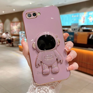 ốp lưng oppo a3s a12e TPU Mạ điện 3D Phi hành gia có chân đế ốp điện thoại oppo a3s a12e