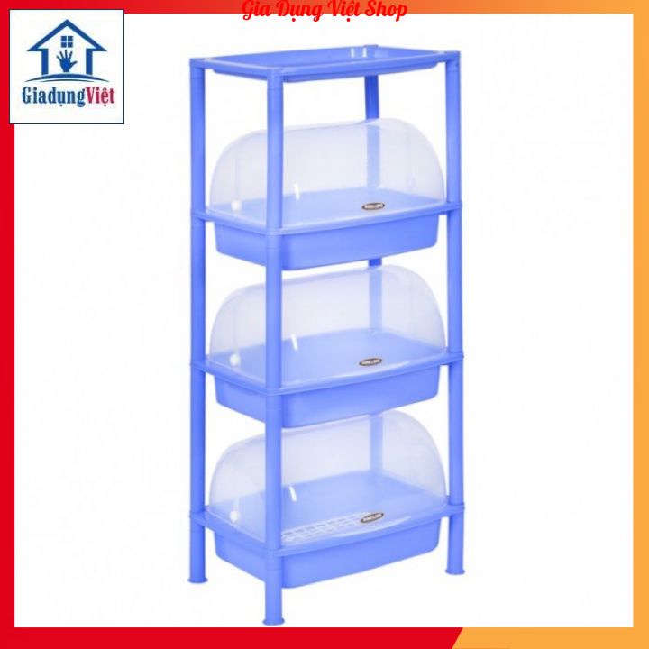 Kệ Úp Bát Có Nắp Đậy Nhựa Việt Nhật 2 Tầng - 3 Tầng (VIDEO ẢNH THẬT SHOP TỰ QUAY) [GIÁ SỈ]