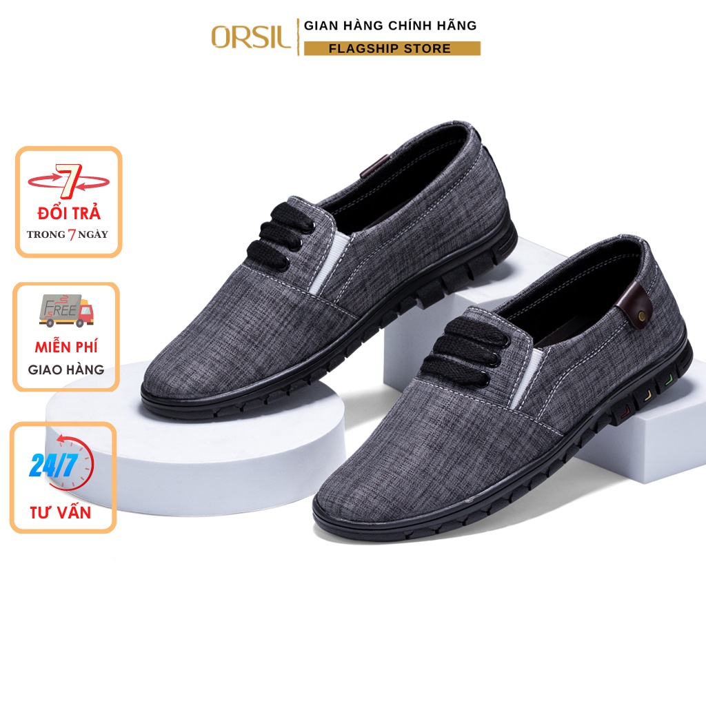 Giày lười nam ORSIL mã L14 màu xám