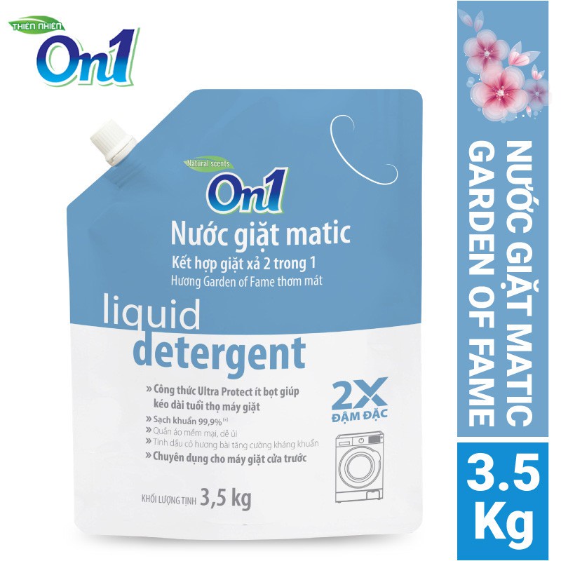 Ảnh Combo 2 túi Nước giặt xả On1 Matic hương Garden Of Fame 3.5Kg/túi  2C-N7003 - Sạch khuẩn, khử mùi cho máy giặt cửa trước 3