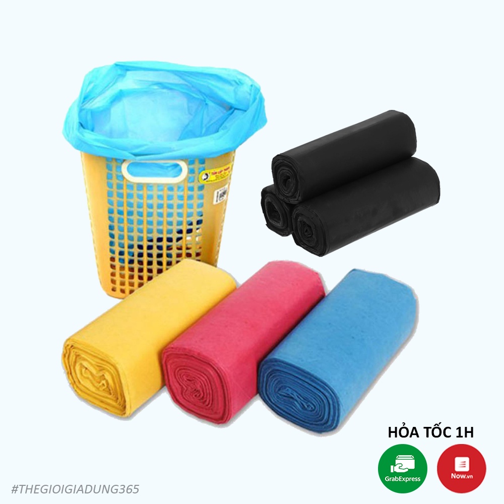 Túi Đựng Rác Đen Màu Bịch 3 Cuộn 1KG Túi Rác Tự Phân Hủy Túi Bao Bóng ...