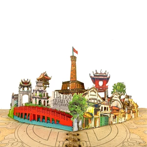 Thiệp Nổi 3D Pop Up Phố Cổ Hà Nội Handmade Quà Lưu Niệm Việt Nam - TAYTA