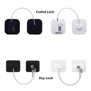 [Còn hàng] Khóa tủ lạnh NOOKSTORY Tủ quần áo trượt bảo vệ trẻ sơ sinh có chìa khóa kim loại hoặc khóa mã hóa