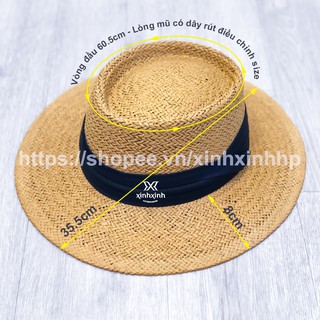 Mũ cói cao cấp đi biển rộng vành tự nhiên Panama Gaucho đóng gói hộp to không bị hỏng form nón Xinh Xinh Accessories