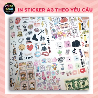 In Sticker A3 Theo Yêu Cầu