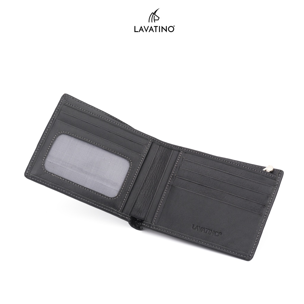 Ảnh Ví ngắn nam da bò cao cấp khóa kéo hiện đại chính hãng Lavatino [Wallet Vasto - WB34] 3