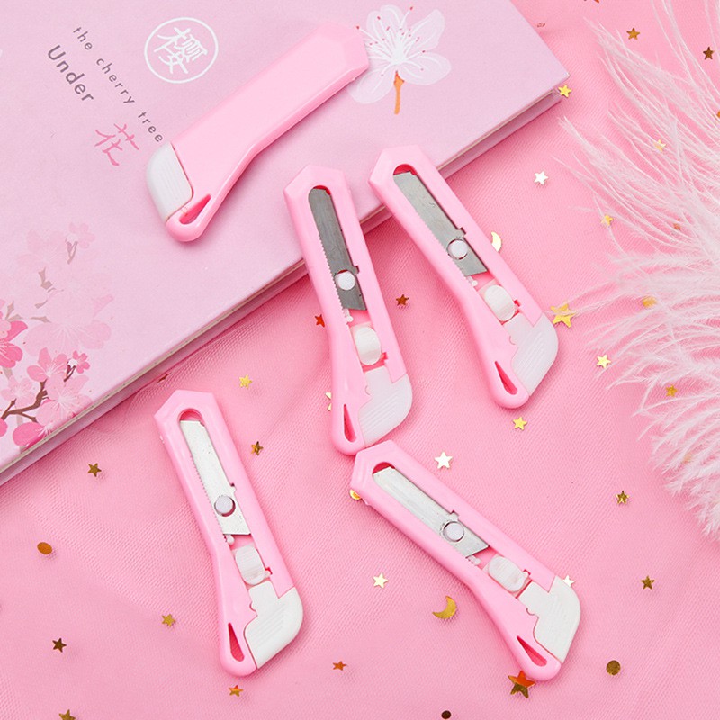3 Dao Dọc Giấy Mini Màu Hồng