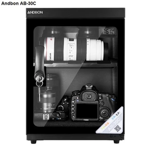 Tủ chống ẩm máy ảnh 20L- 50L nhập khẩu ANDBON, tủ hút ẩm chính xác % độ ẩm chính hãng máy ảnh ống kính điện tử