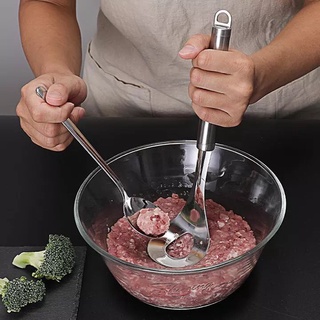 Dụng cụ làm thịt viên, cá viên. Thìa làm mọc viên tròn chống dính