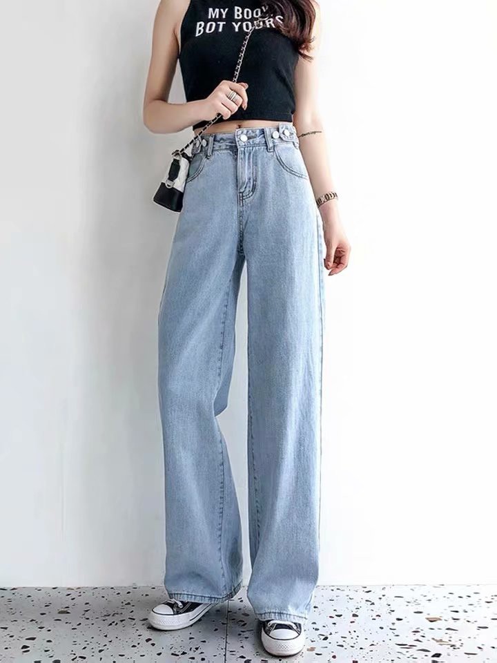 Ảnh Daduhey Quần Jeans Dài Lưng Cao Thời Trang Hàn Quốc Cá Tính Cho Nữ 1
