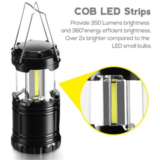 Bộ 3 Đèn Led COB Mini 3 * AAA Chống Thấm Nước Có Tay Cầm Tiện Dụng Mang Theo Cắm Trại