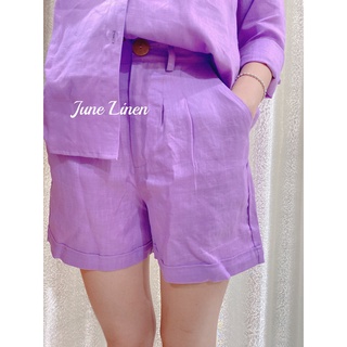 JUNE LINEN Q04- Quần short LINEN TƯNG PREMIUM, 17 MÀU Fullsize.