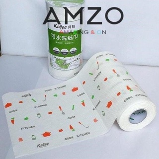 AMZO_CUỘN 30 TỜ/40 TỜ GIẤY LAU/ KHĂN LAU BẾP ĐA NĂNG SIÊU THẤM HÚT CÓ THỂ TÁI SỬ DỤNG