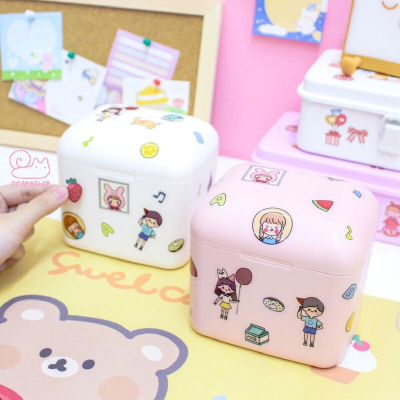 Hộp đựng son kèm sticker