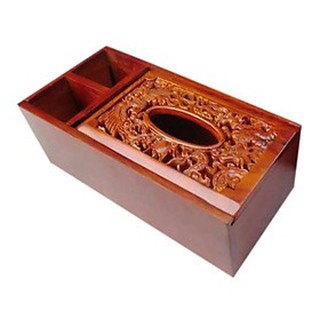Hộp giấy 3 ngăn gỗ hương